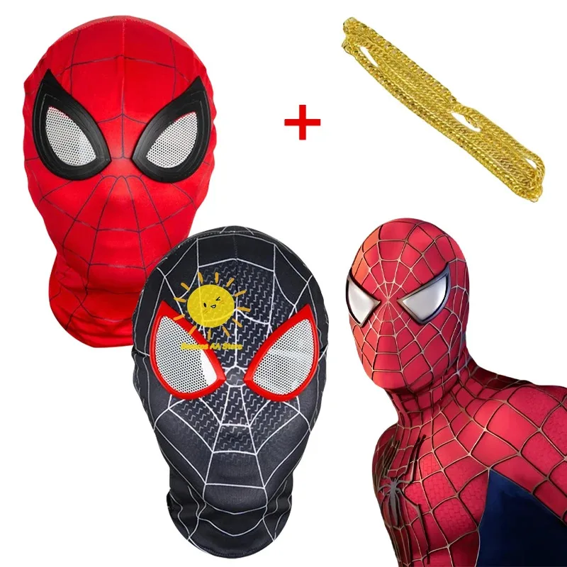 

BEAST KINGDOM Spiderman Headgear Mask Cosplay Elastic Lycra Fabric Spiderman Mask 1:1 Toys Halloween Party Prop Gifts for Adults