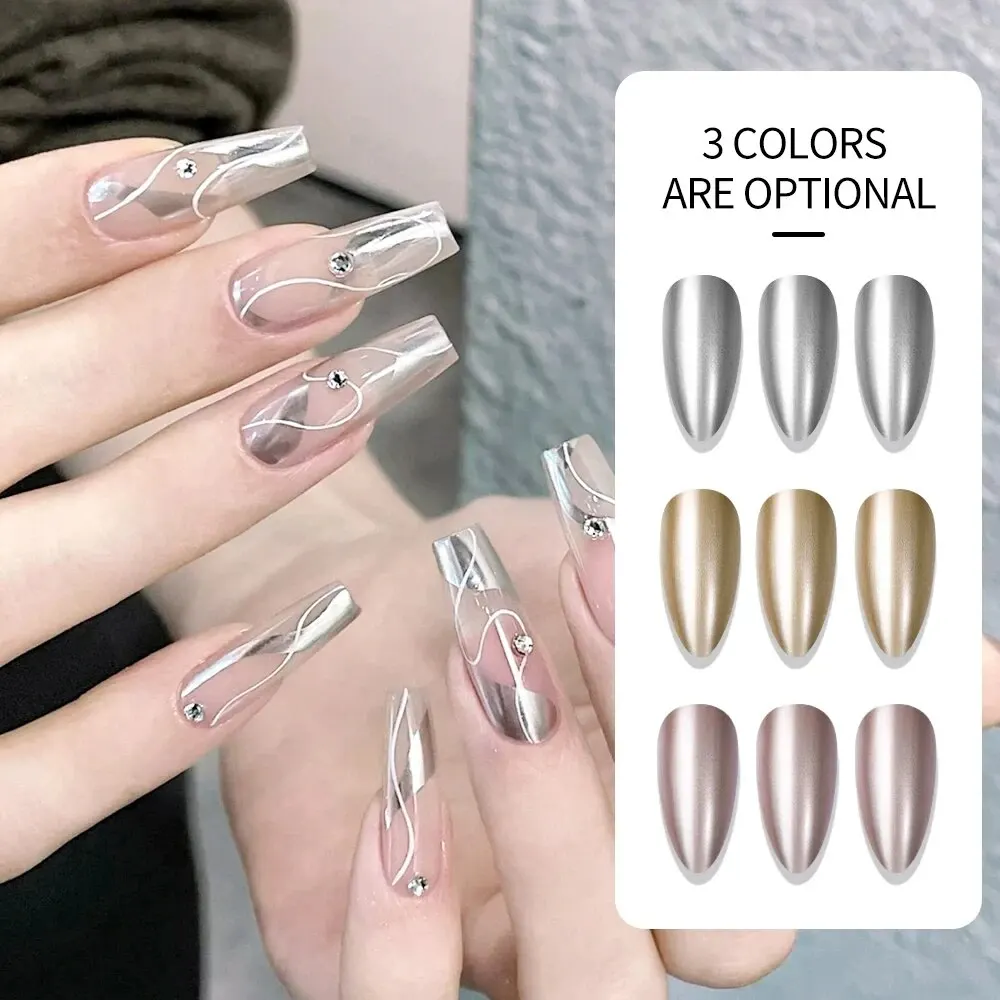 5ml/Jar Gold Lines Metal Nail Polish Gel Decoration French Nail Easy-Made Bright Mirror Stripe Painting Drawing Varnish Gel