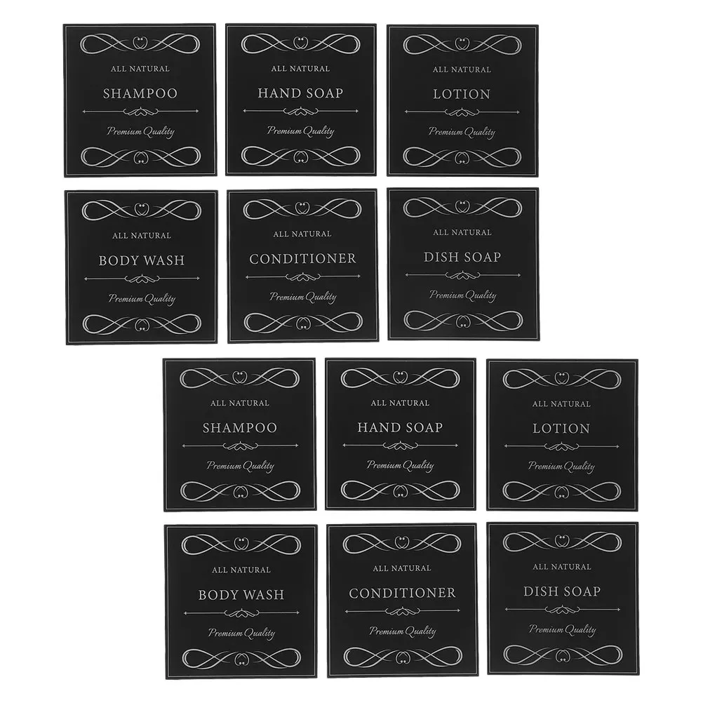 

12 Pcs Waterproof Sticker Lotion Bottle Label Adhesive Labels Pvc Self-adhesive
