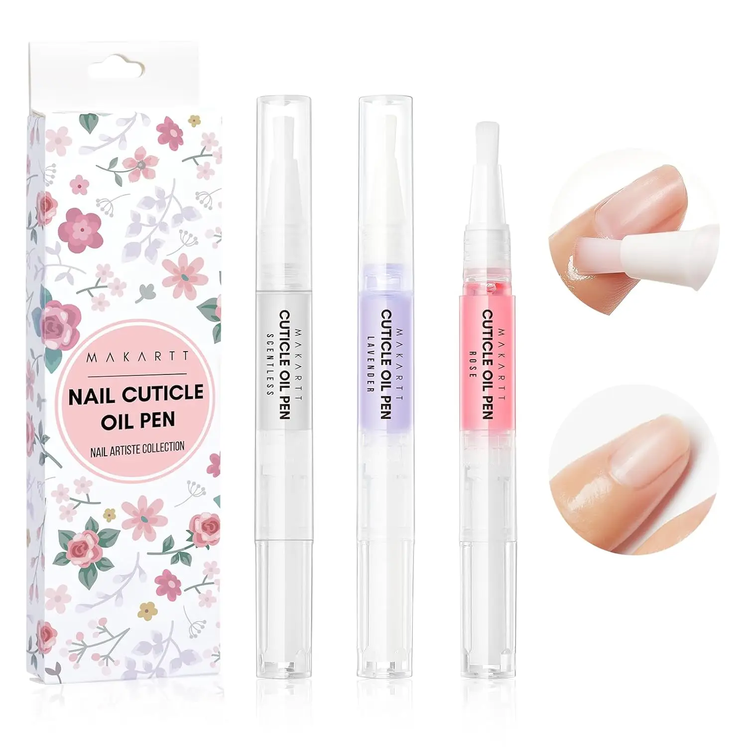 

Makartt Cuticle Oil Pen Nail Care Set, Nail Cuticle Revitalizer Oil 5ML Nail Repair Oil Cuticle Softener Manicure w/Vitamin E