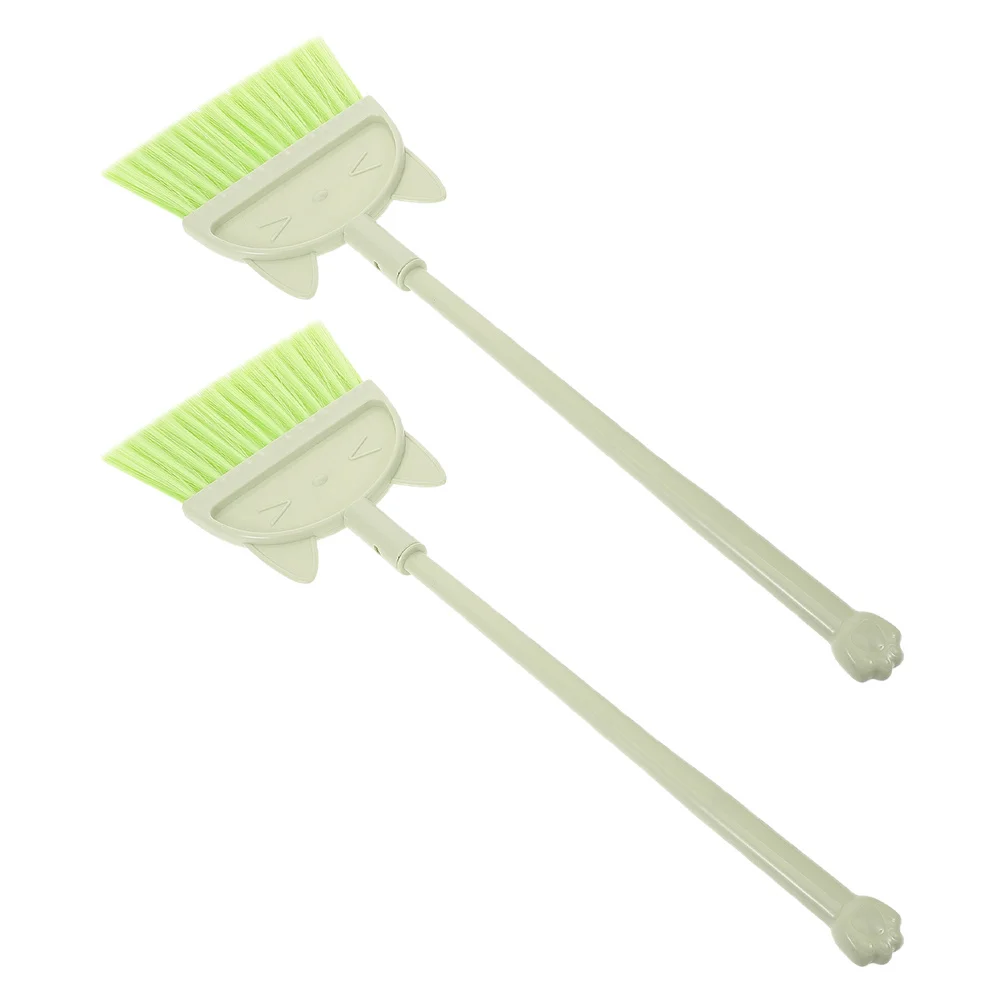 Ensemble de balais pour enfants, 2 pièces, Mini balai en plastique avec poignée, bords sûrs, couleurs vives, nettoyage pour l'intérieur et l'extérieur