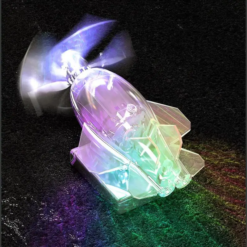 1 قطعة تعمل بالرياح LED طائرة زخرفة للدراجات النارية المقود سيارة مرآة الرؤية الخلفية في الليل الدورية LED أضواء الديكور