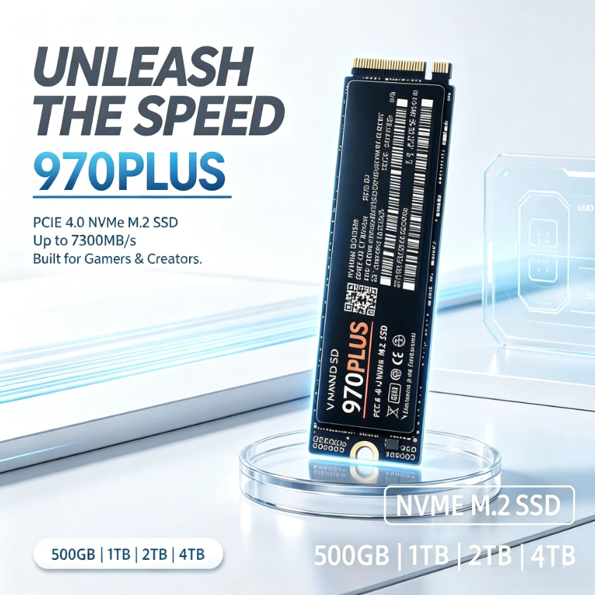 2026 New Genuine 970 PLUS M.2 SATA SSD 500GB 1TB 2TB 4TB Ultra High Speed Solid State Drive for Laptop Desktop Notebook PC