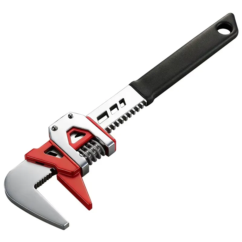 Adjustable Car Repair Wrench 12inch 0-75mm Large Opening F-type Fast Pipe Wrench Multipurpose for Bathroom Tap Plumbing