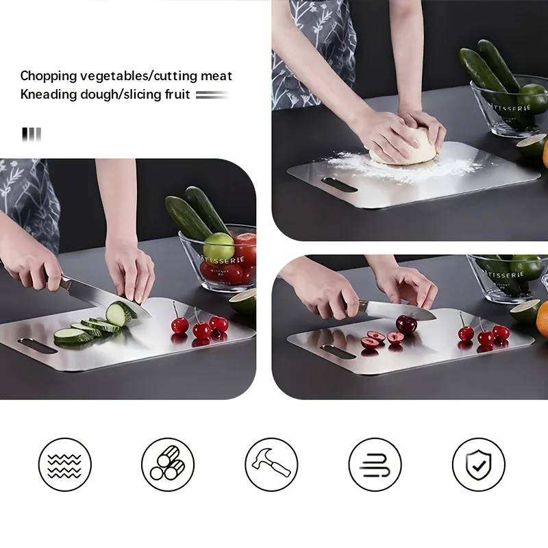 304 Stainless Steel Cutting Board Thickened ouble-sided Cutting Board Moisture-proof Extra Large Mold-resistant for Home Kitchen view 5