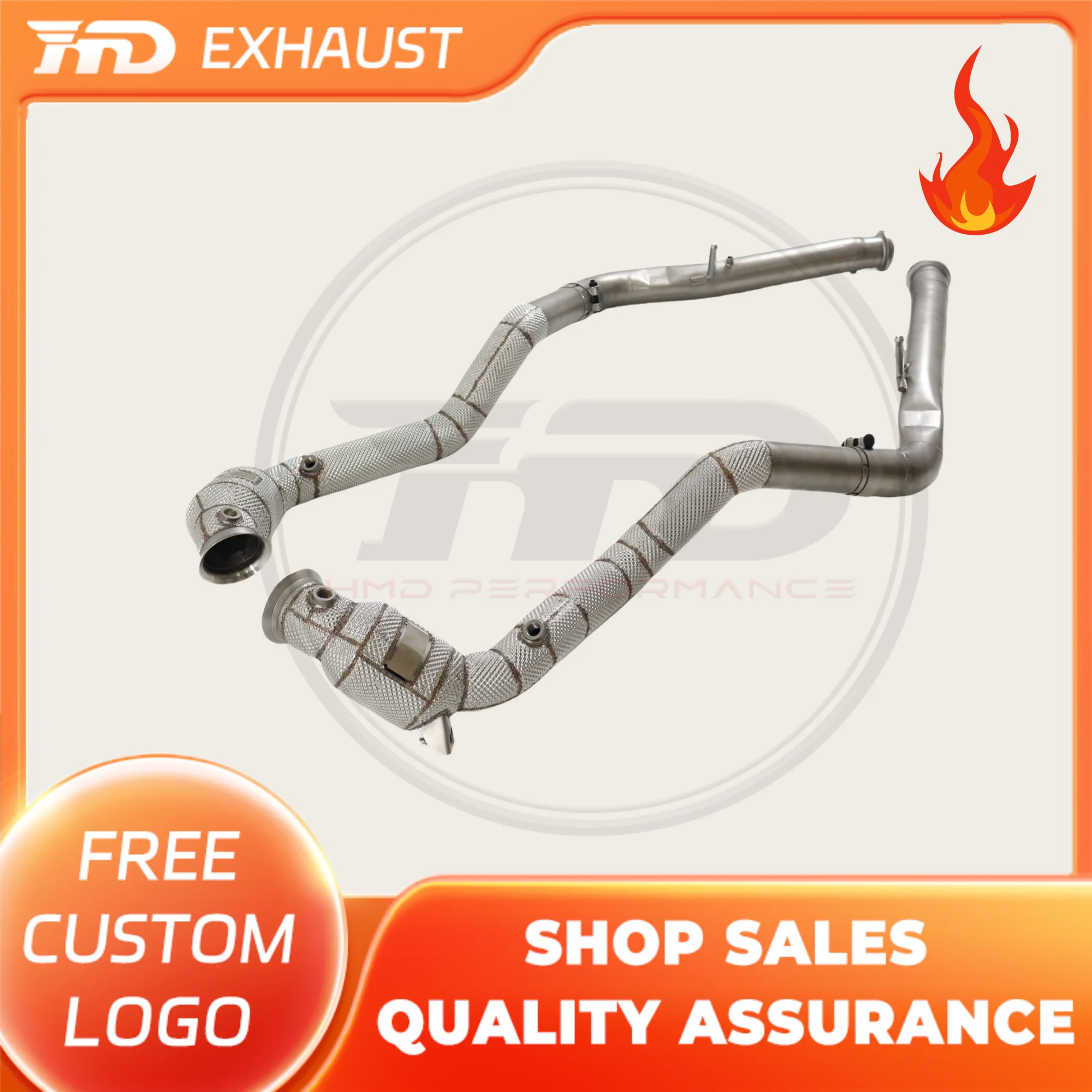 

HMD Stainless Steel Exhaust System High Flow Performance Downpipe For BENZ G500 G63 W464 2018~2020 Modification Electronic
