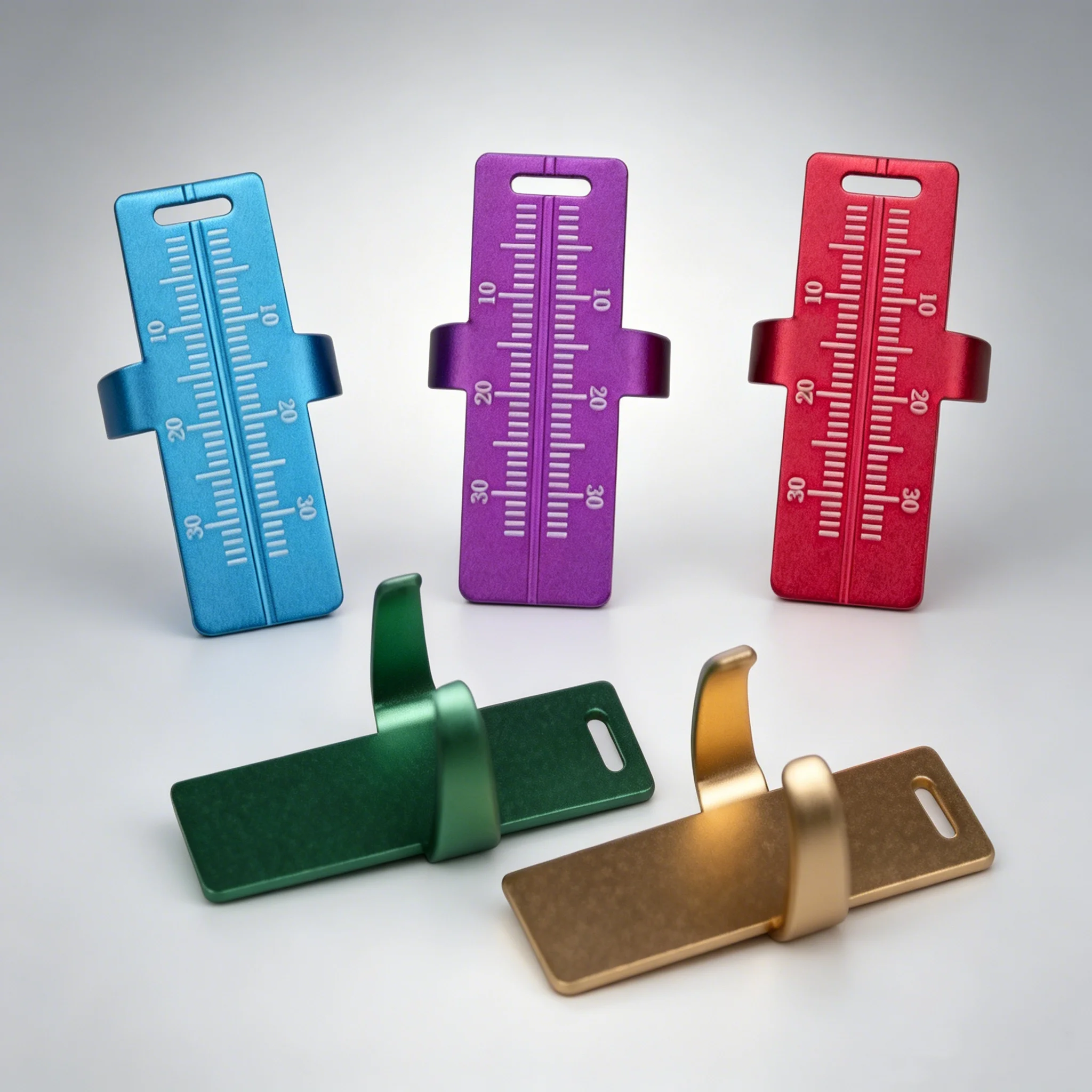 Dental Materials Metal Aluminum Alloy Ruler Root Canal Measuring Ruler Finger Measuring Ruler Oral Materials