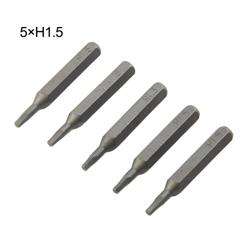 5Pc Screwdriver Bit H4×28mm Small Hex Screwdriver Bit H0.7 H0.9 H1.5 H3 H4 4mm Hex Shank Furniture Industry Screw Equipment Tool