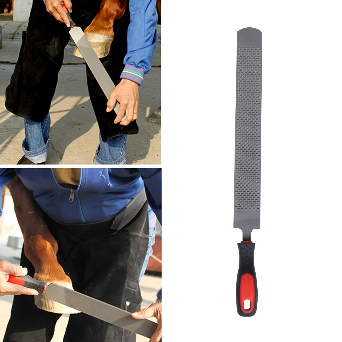 

Professional Horseshoe File Durable Hoof Repair Tool Premium Material Non Slip Handle Easy Trimming Shoeing Tools Pet Supplies