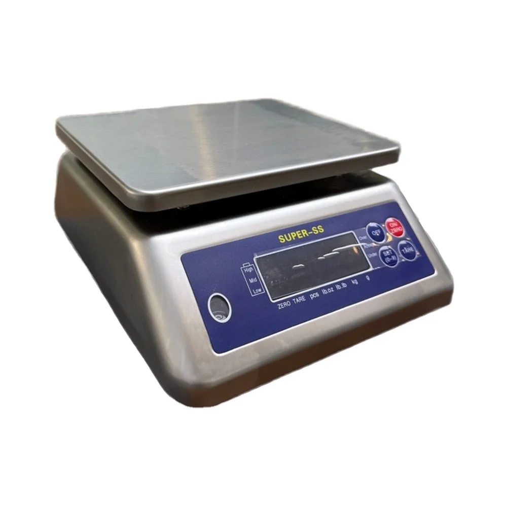 JUNJIE SUPER-SS High Accuracy IP68 Waterproof Stainless Steel Bench Scale 0.1g Precision Moisture Corrosion Resistant Seafood
