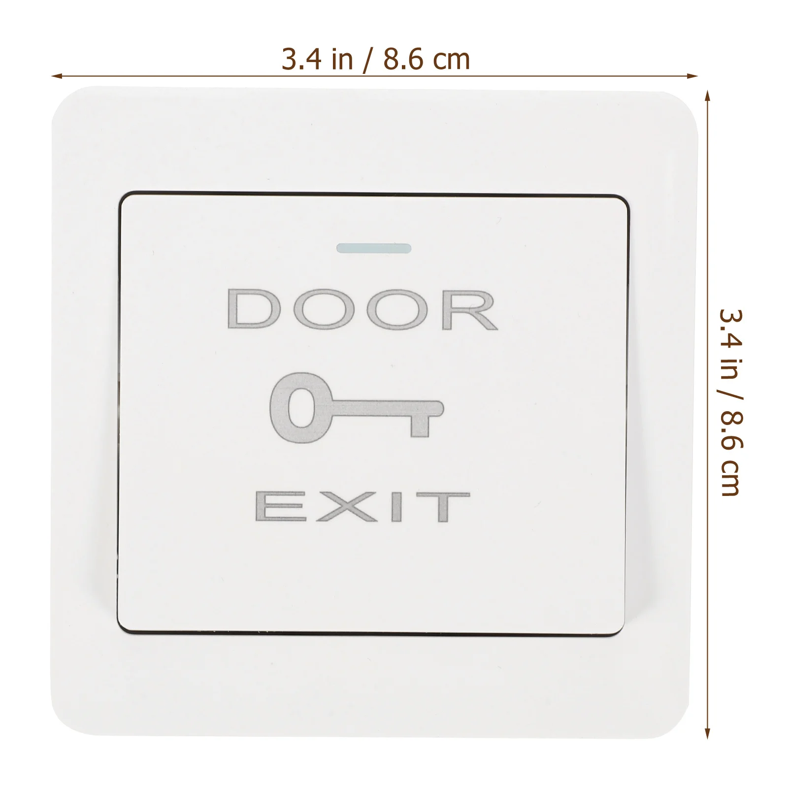 2Pcs Door Access Panel Cover Push to Exit Switch Plate High Durability PP Material Wall Mount for Doorbell Protector