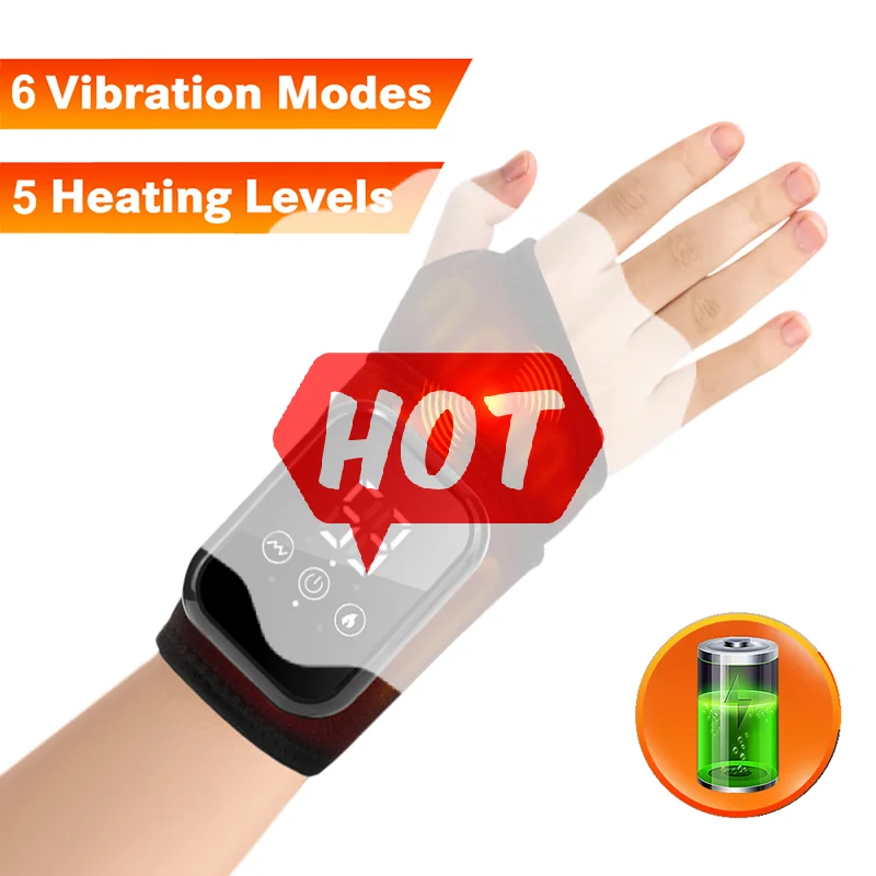 

Беспроводное нагревательное решение с функцией массажа при боли в запястьях и руках, перезаряжаемое и портативное для синдрома запястного канала