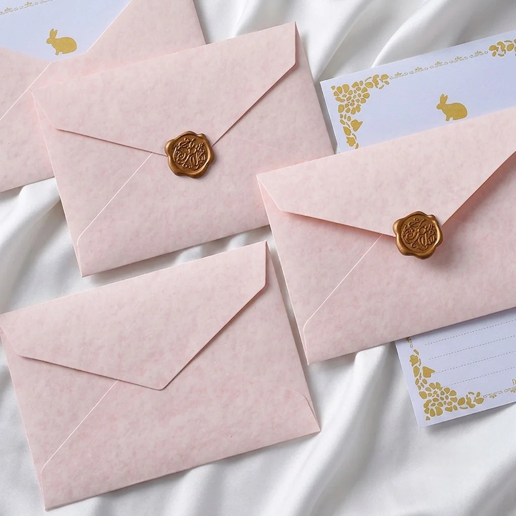 Ensemble de 16 enveloppes roses esthétiques coréennes, cartes de vœux romantiques, lettres d'amour, cadeau pour la fête des mères, anniversaire, petite amie, mariage