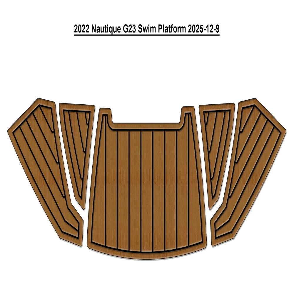 

2022 Nautique G23 Swim Platform Pad Boat EVA Foam Faux Teak Deck Floor Mat SeaDek MarineMat Self Adhesive
