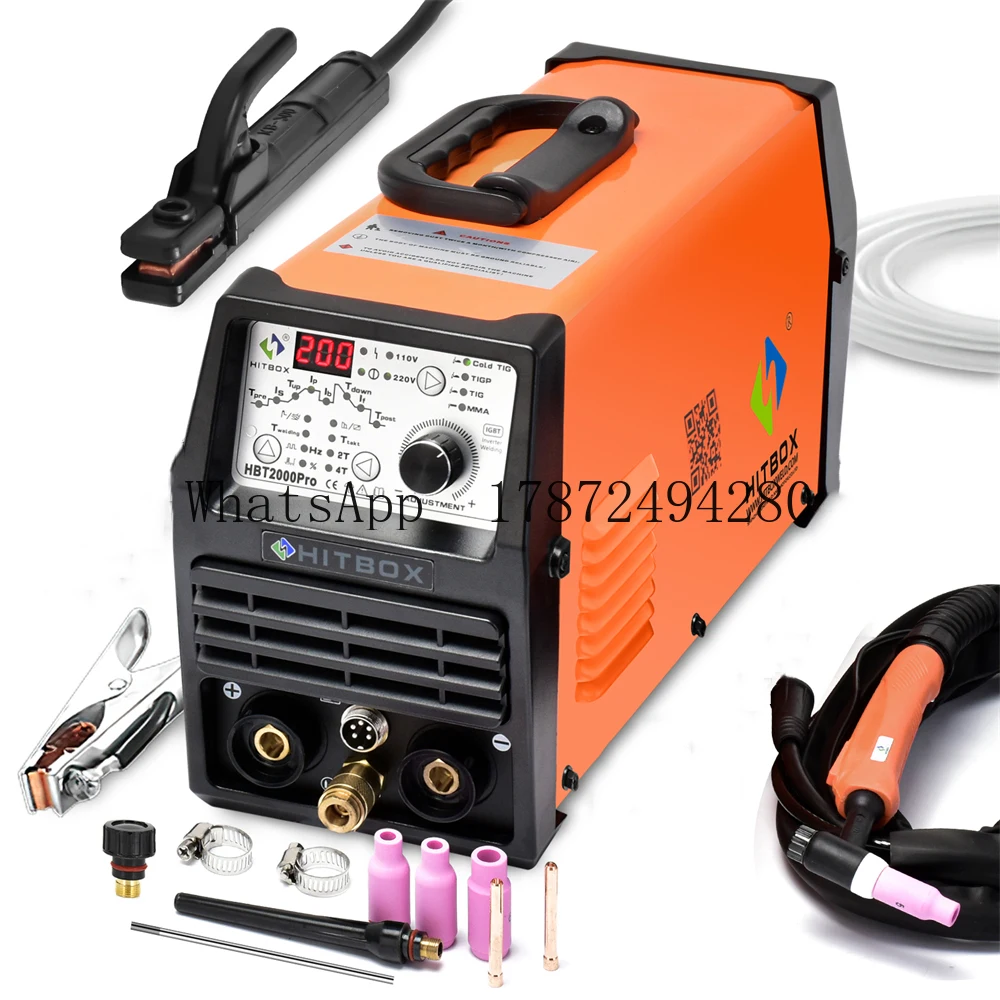 

Cold TIG Welding Machine 200A MMA ARC Stick Argon Precise Digital Pulse 2T/4T Spot TIG Welder Tool HBT2000PII