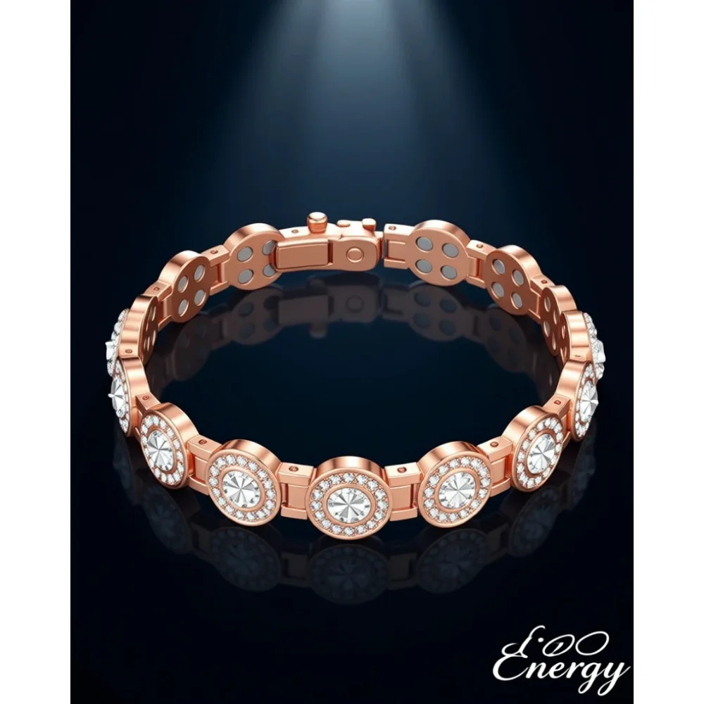 

Медный магнитный браслет для женщин, 3800 Гаусс, для облегчения боли, регулируемый, подарок