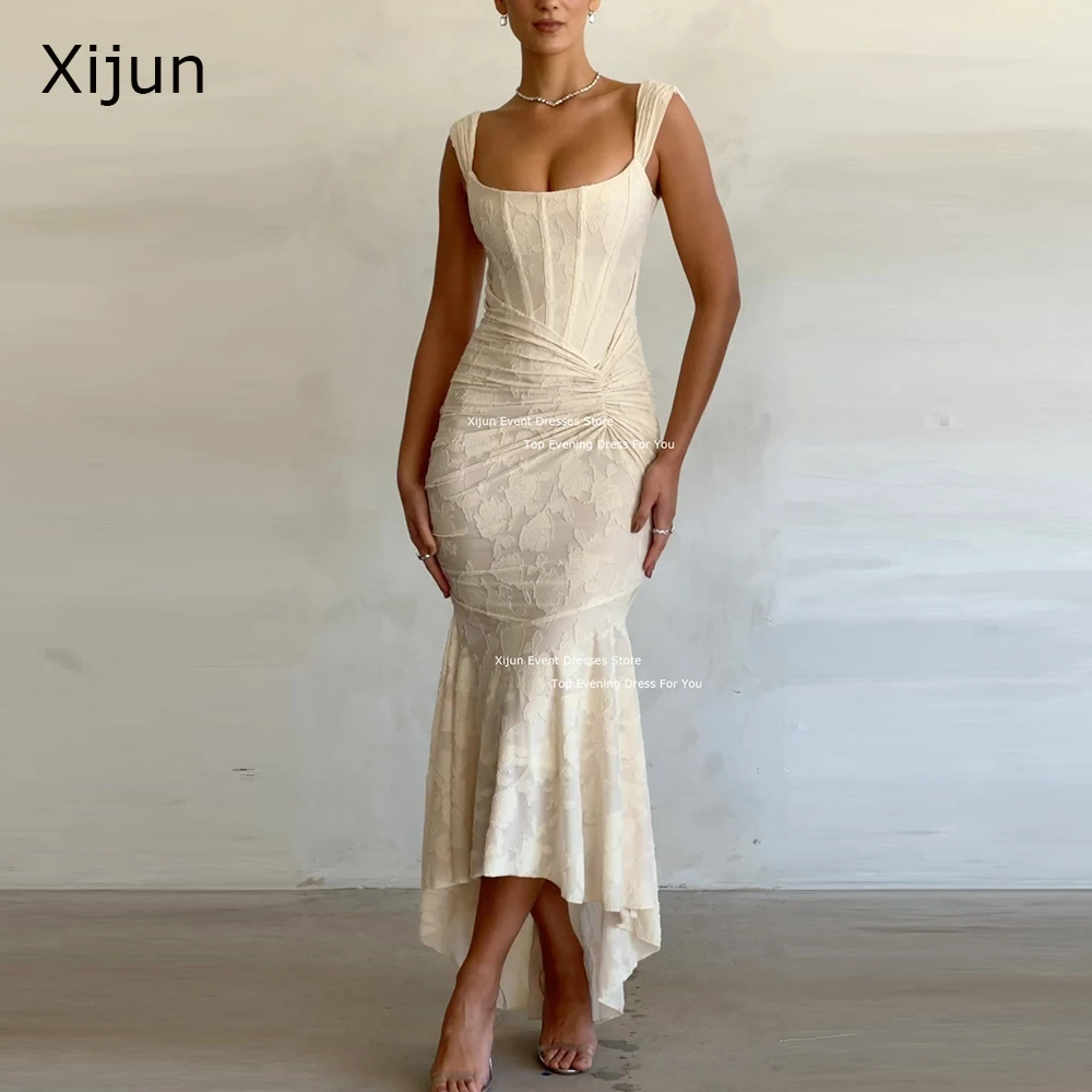 Xijun-Robe de Soirée Longue en Forme de Sirène pour Femme, Tenue Sexy à Bretelles Spaghetti, pour Occasions Formelles, Bal de Promo, Célébrité,