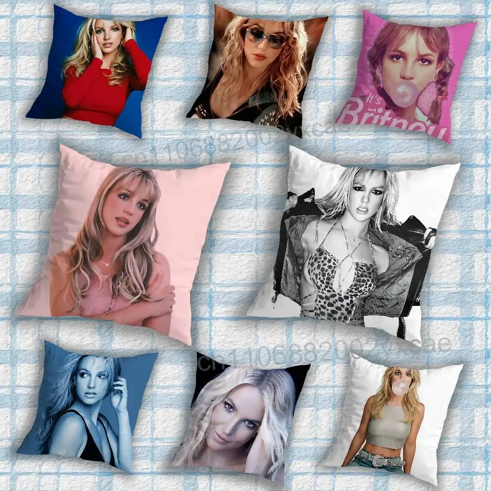 

USA singer B-Britney Spears Pillow Case Sofa Living Room Bedroom Headboard Backrest Cushion Square Cushion Nap Time