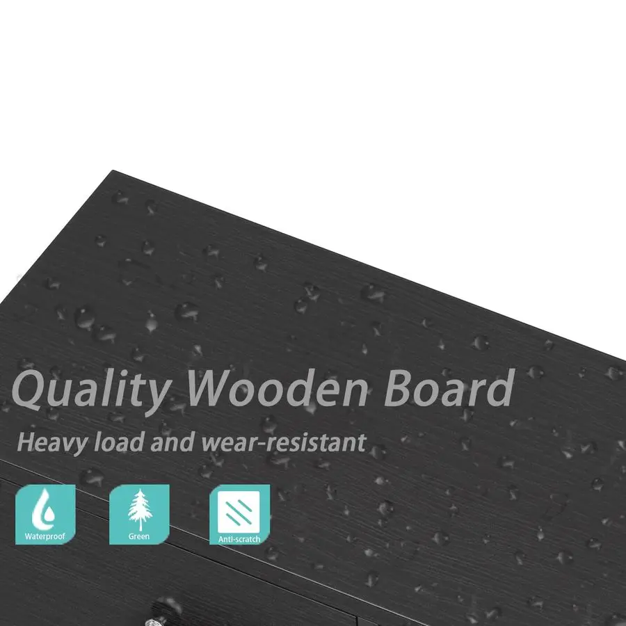 Czarna komoda do sypialni, komody z 6 szufladami i szafki na ubrania, mała komoda z tkaniny do przechowywania w szafie, nowoczesna.