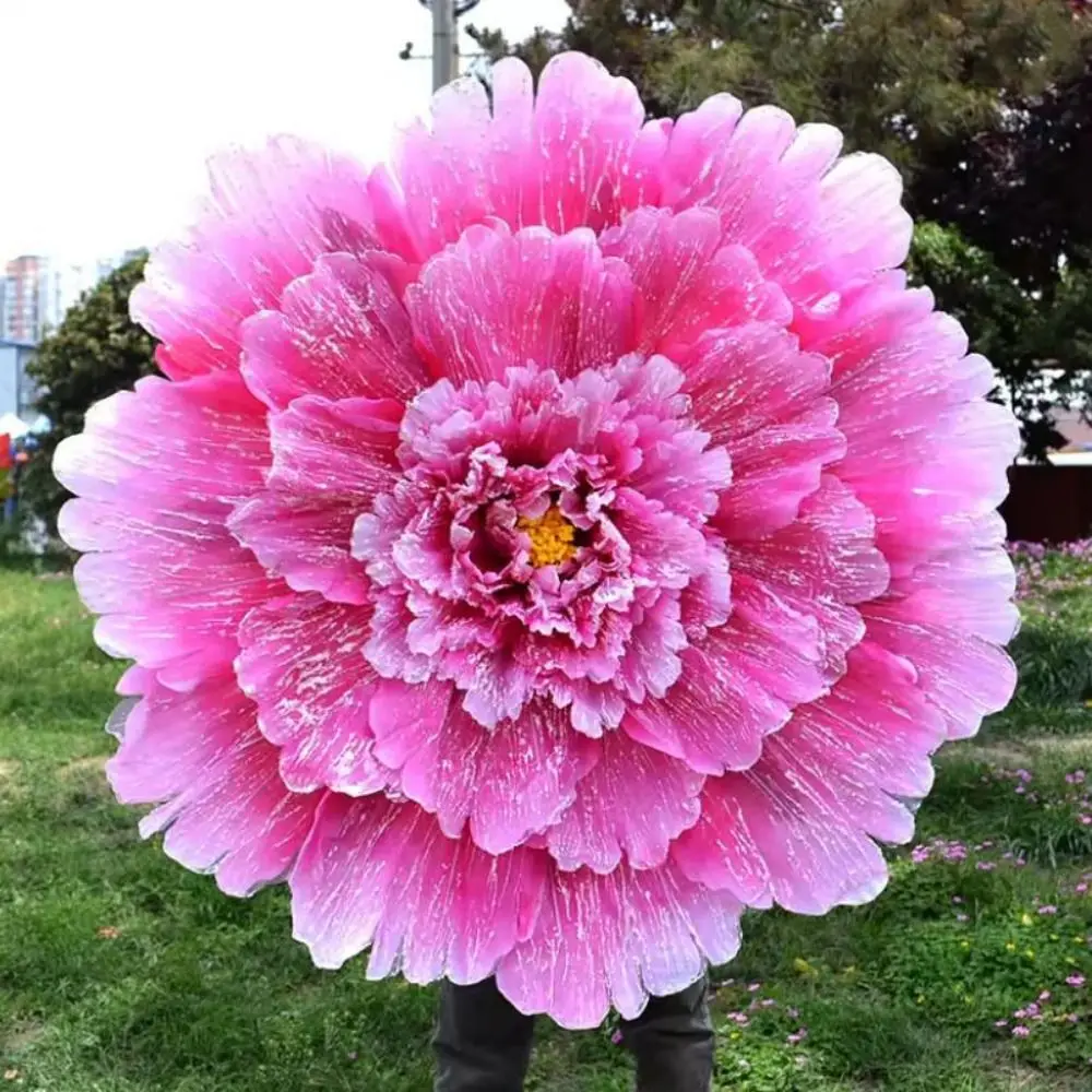 Colorful Peony Flower Dance Props - alternate angle