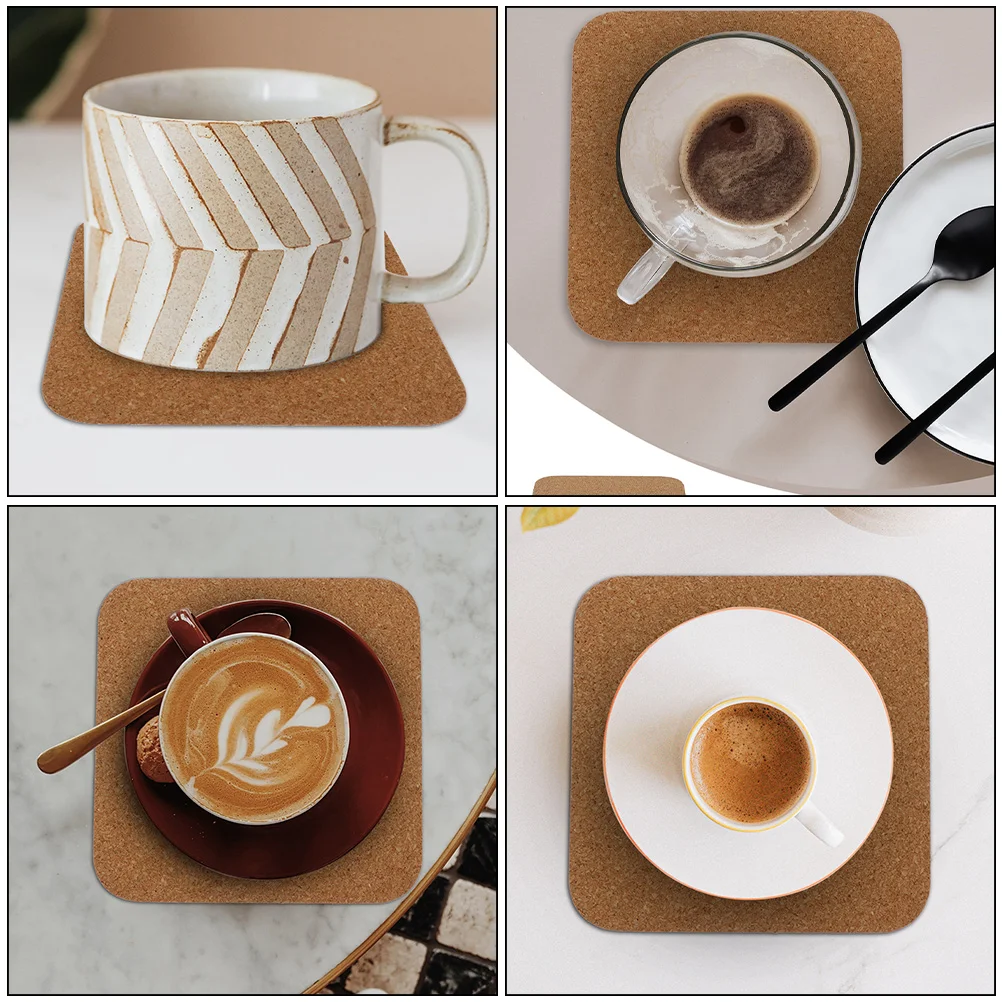

20 Pcs Cork Coasters Heat Resistant Mat Absorbent Placemat Pad Drink Mug Coffee Beer Tea Kitchen Bar Home Decor Gift