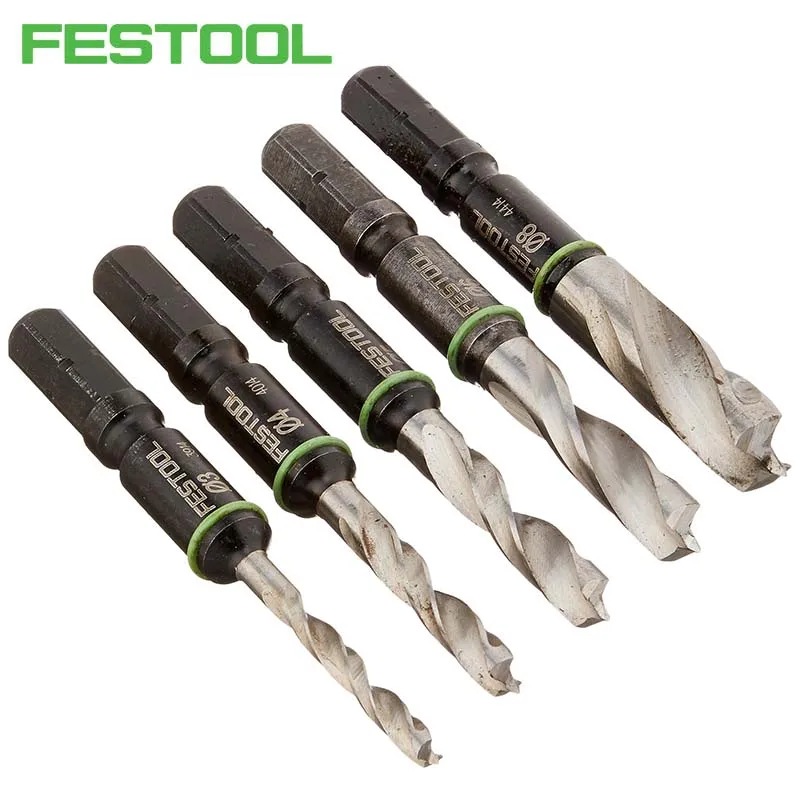 FESTOOL 495130 Drill Bit Stubby Brad Point Bit Set 3-8mm BKS D 3-8 CE/W-K