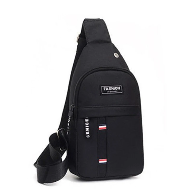 Men's Chest Bag New Fashion Korean-Style Casual Sports Water-Proof Shoulder Crossbody Travel Sling Pack Chest Bag For Male