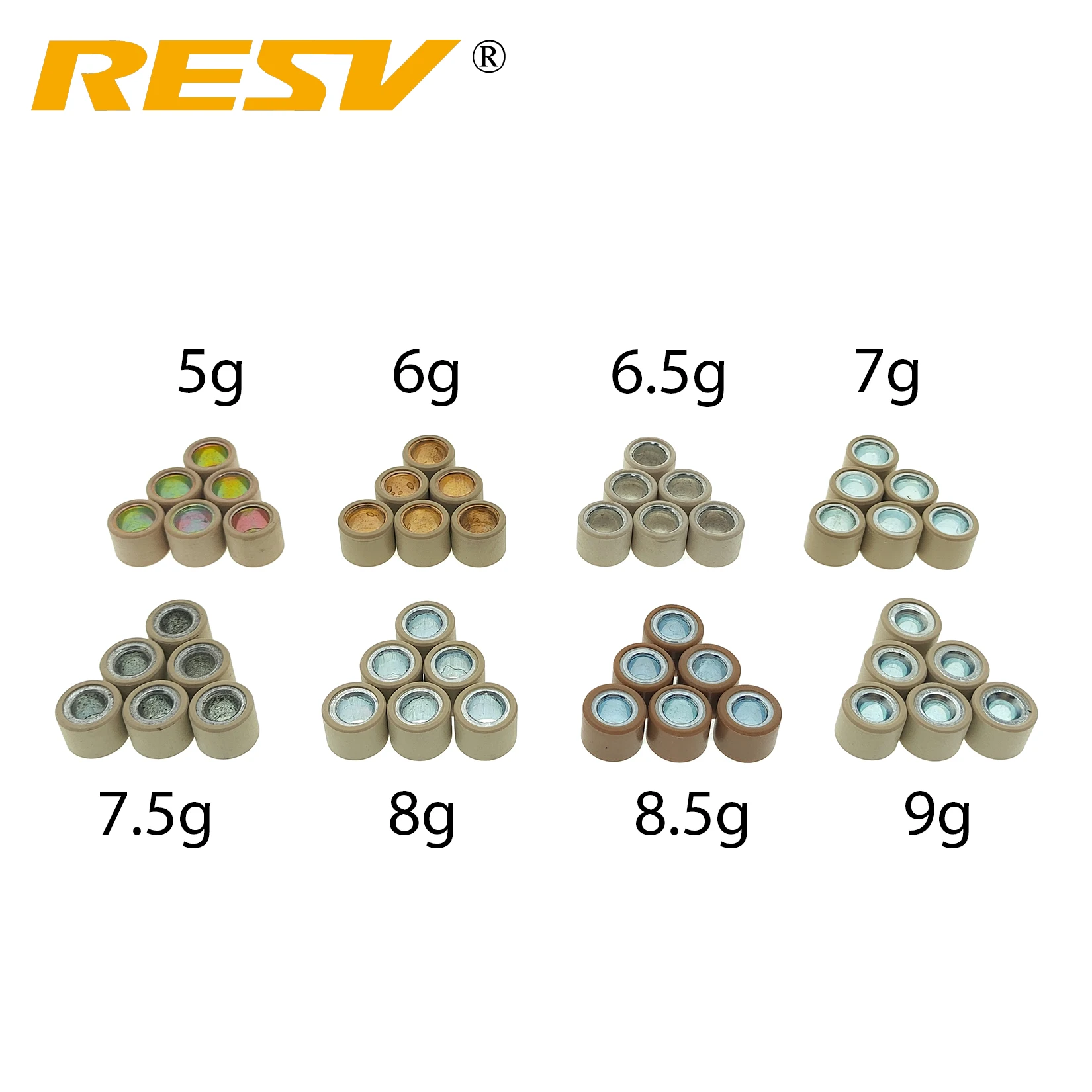 RESV 16x13mm for Honda C90 EZ90 Super Cub DIO LEAD SFX SGX SH SHADOW SJ BALI VISION X8R 50cc Variator Roller Beads 16 13