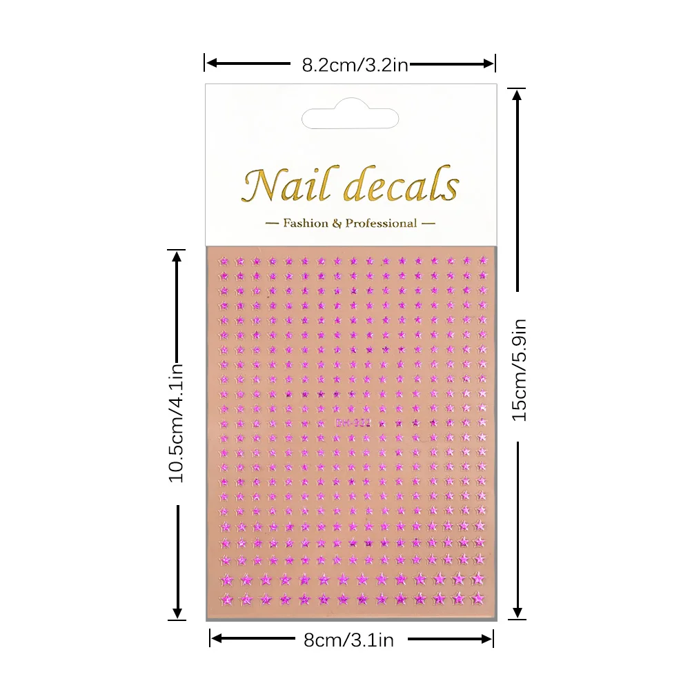 1/5 Uds. Pegatinas de estrellas para uñas, pegatinas de pentagrama dorado y morado para decoración de uñas DIY, calcomanías autoadhesivas para manicura