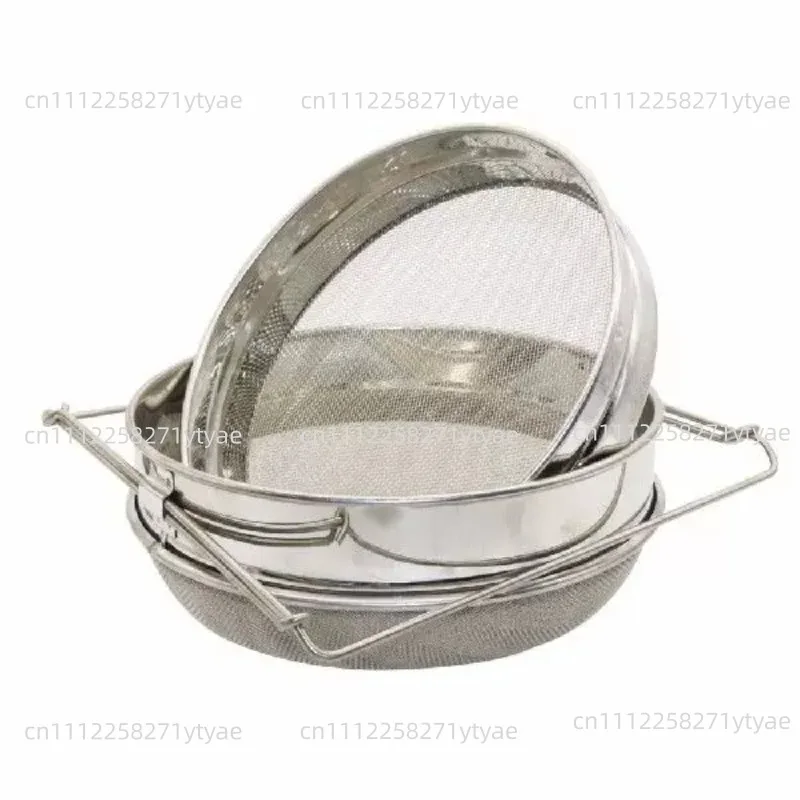 Stainless Steel Double Sieve Honey Filter, Impurity Strainer Professional Beekeeping Tool for Garden Use