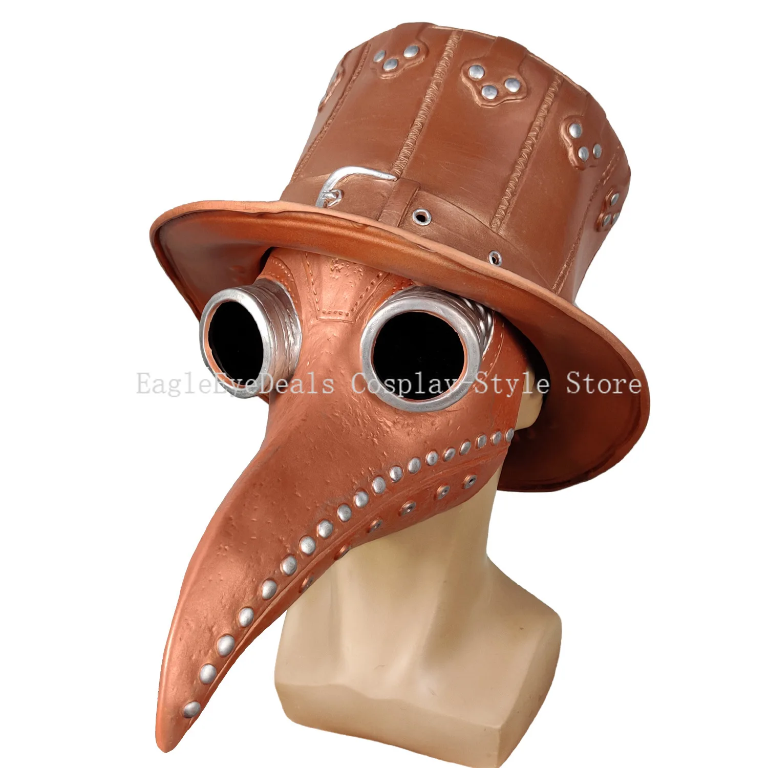 Plague Doctor Bird's Beak Steampunk Mask Hat Halloween Cosplay Accessories Festival Burlesque Performances Plays Party Spoof
