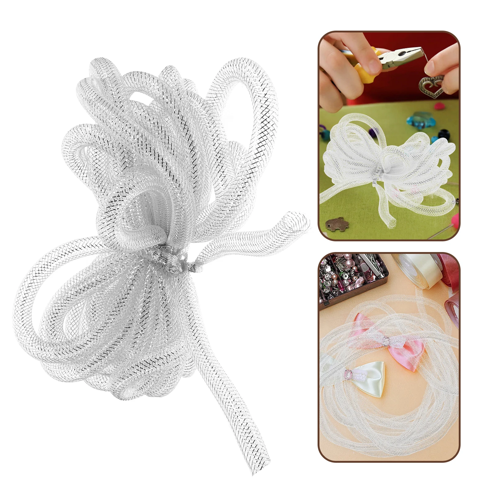 

Bracelet Jewelry Craft Tube Cord Elastic Soft Rope Diy Mesh String Supply For Sandals Earring Making Material Accessory