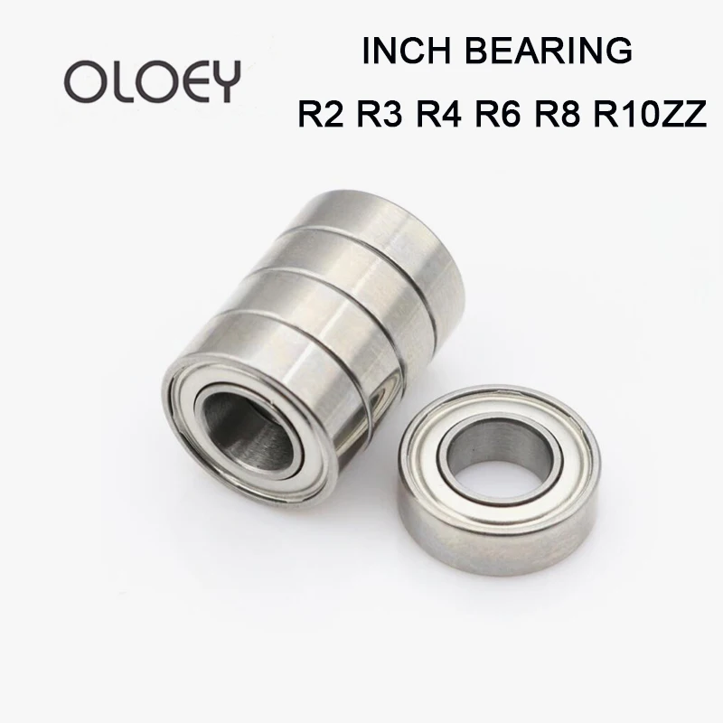 

OLOEY 5/10PCS inch Bearing R2 R3 R4 R6 R8 R10 ZZ Miniature Deep Groove Ball Bearing Bearings And High Quality