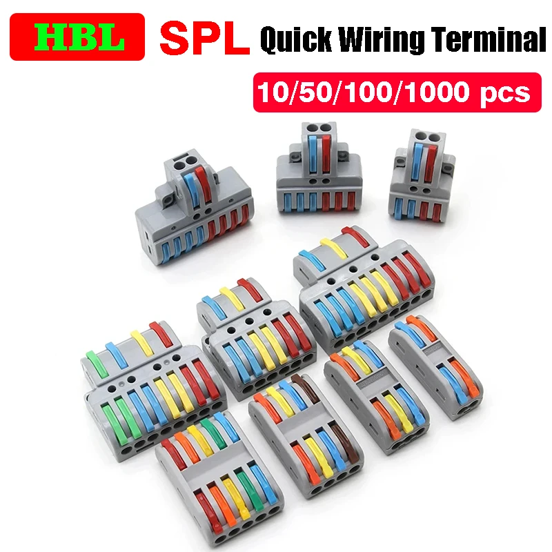 

1 In Multiple Out Quick Wiring Connector Universal Splitter Wiring Cable Push In Terminal Block Universal Fast Wiring SPL 222 23