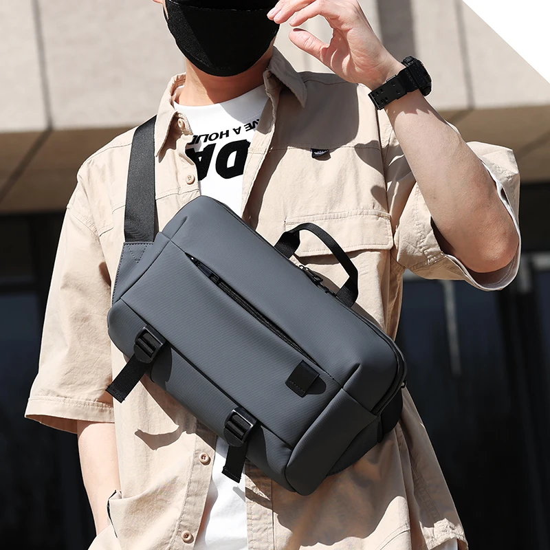 

Men Chest Bag Casual Business Commuting Shopping Crossbody Bags Outdoor Sports Phone Pouch Large Capacity Laptop Sling Backpack