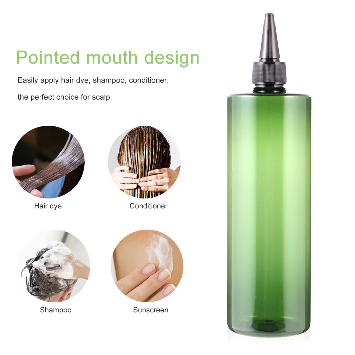 

Набор из 4 флаконов для окрашивания волос, 500 мл, с заостренным носиком, многоразовые контейнеры-аппликаторы для домашнего использования