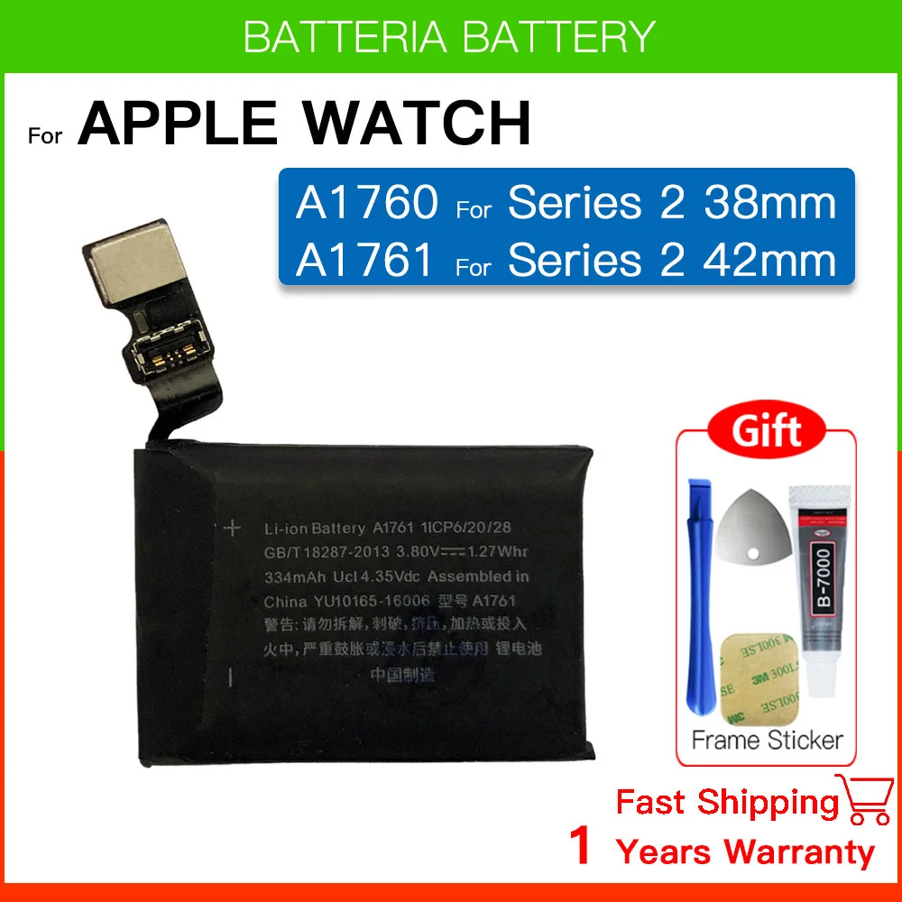 100% nueva batería de repuesto Original para Apple Watch Series 1 2 3 batería IWatch S1 S2 S3 GPS LTE 38mm 42 mm baterías + herramientas gratuitas