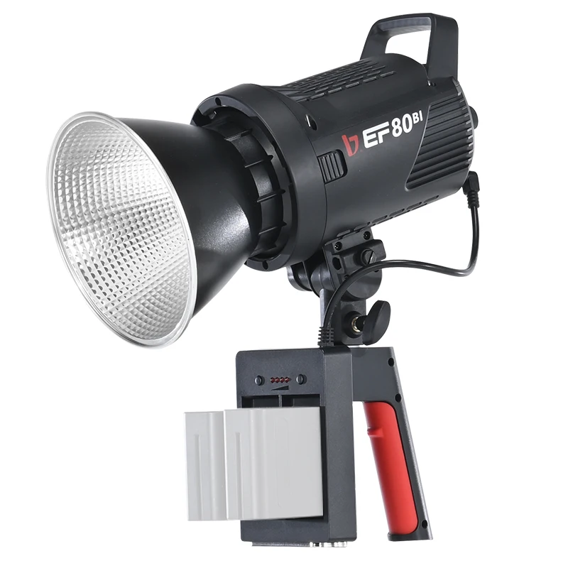 

JINBEI EF-80Bi Handheld LED Video Light Kit 2700K-6500K Lighting With Portable Charging Handle With Bowens Mount Support Outdoor