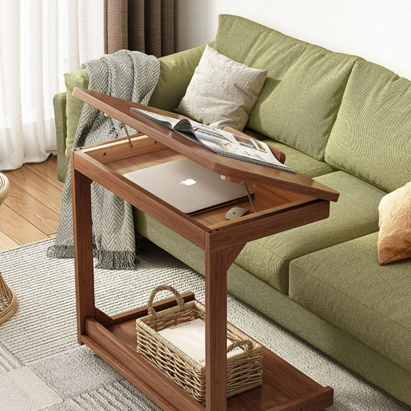 Removable Flip Solid Wood Edge Table,Living Room,Bedside Sofa,Writing Computer Desk,Small Coffee Table,New Minimalist Design