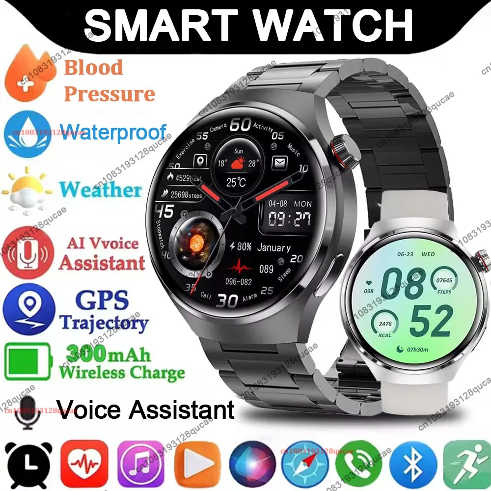 

Смарт-часы с GPS NFC для мужчин, 360*360 AMOLED-экран, частота сердечных сокращений, Bluetooth-вызов, IP68, водонепроницаемые мужские умные часы, новинка 2025 года для Android iOS