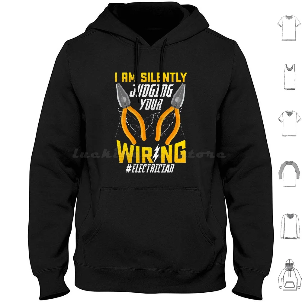 Cópia de tatuador engraçado, estúdio de tatuagem, piada, ponta do seu artista de tatuagem, camiseta com capuz, algodão, manga longa, estou silencioso