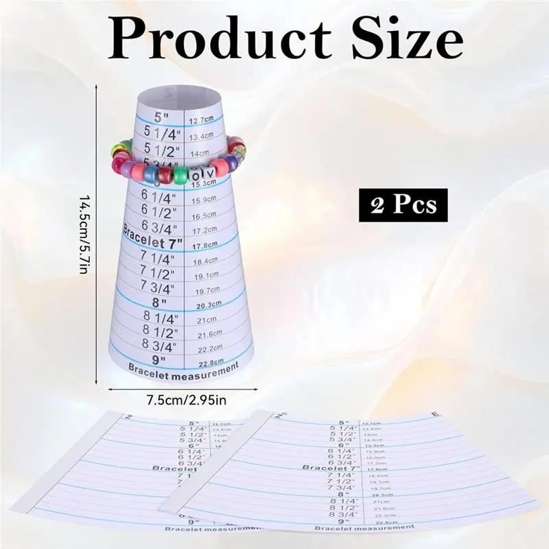 This versatile bracelet core strap fits 5–9 inch wrists (12.7–22.8 cm). Made of plastic, it is perfect for jewelry making