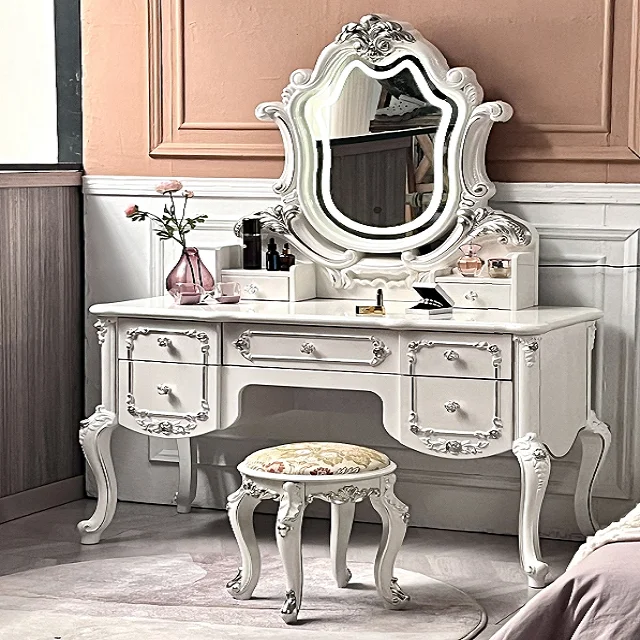 Leg Dressing Table Small Apartment Led Bedroom Mini Dressing Table Nordic Light Luxury Simple Modern Dresser