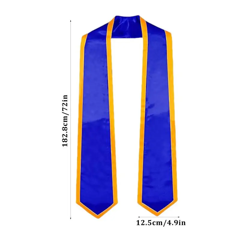 Graduation Stole Sash Satin Plain Honor Stole Bachelor Gown Scarf Unisex Adult Graduation Honors Stole Graduations