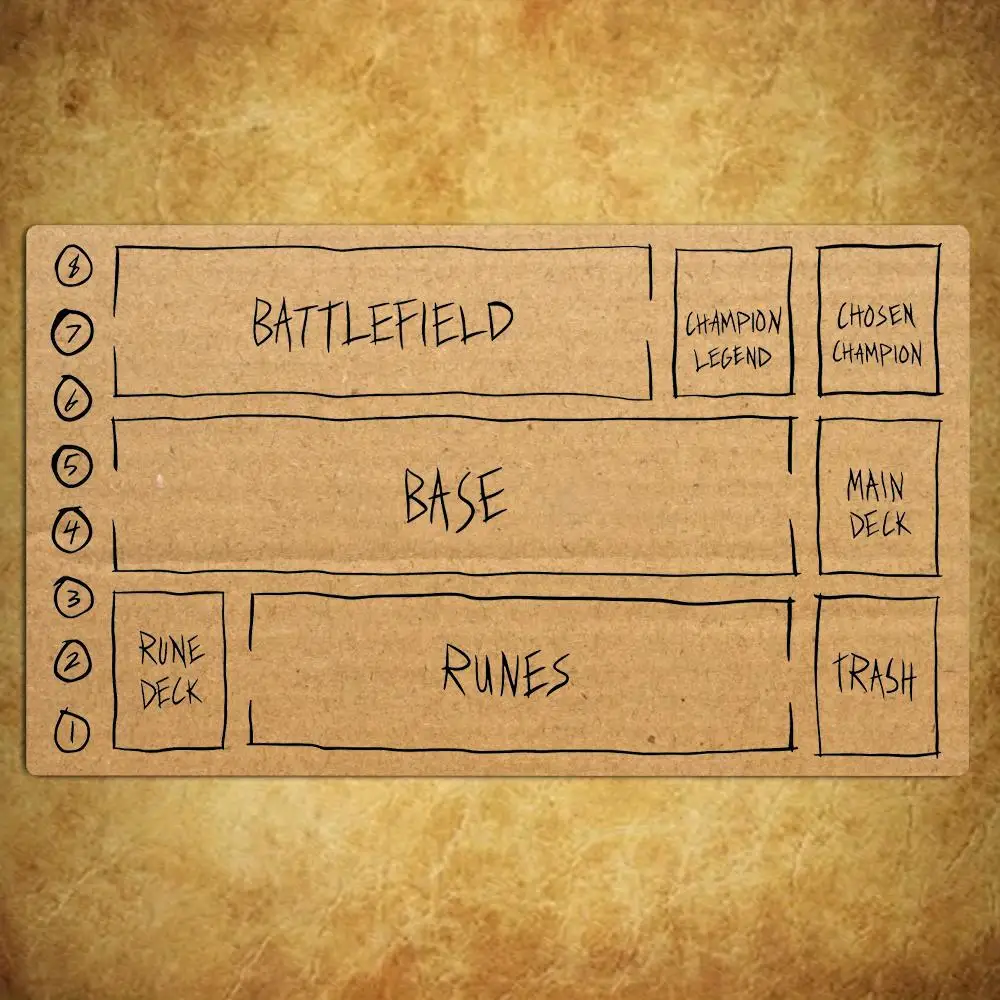Retro Kraft Paper TCG Playmat 35X60CM Brown Cardboard Grain Plain Battle Mat Non‑Slip Durable Stitched Edge Tabletop Playmat