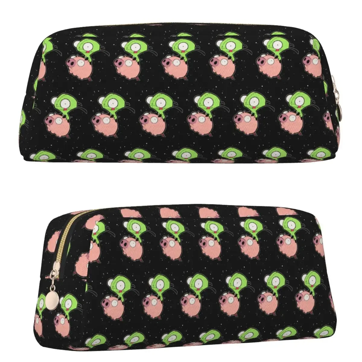 Invader Zim Art Pencil Cases for Students Gifts Pen Box Pencil Bag Large Storage Pencil Pouch Storage Stationery Supplies