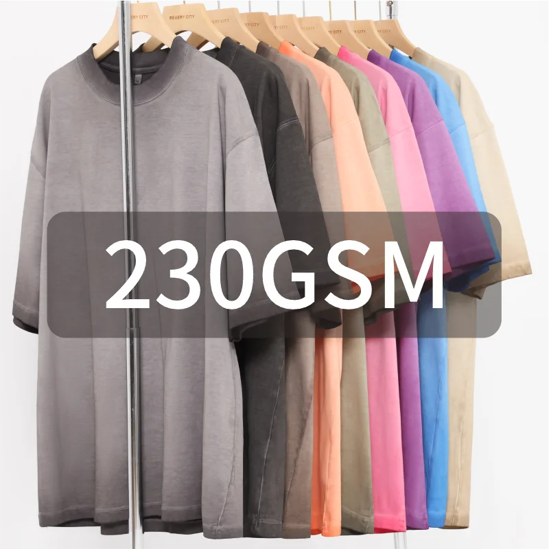 Customized T-shirts free printing logo images old design Gradient clothes 100% cotton cultural shirts oversize baggy shorts