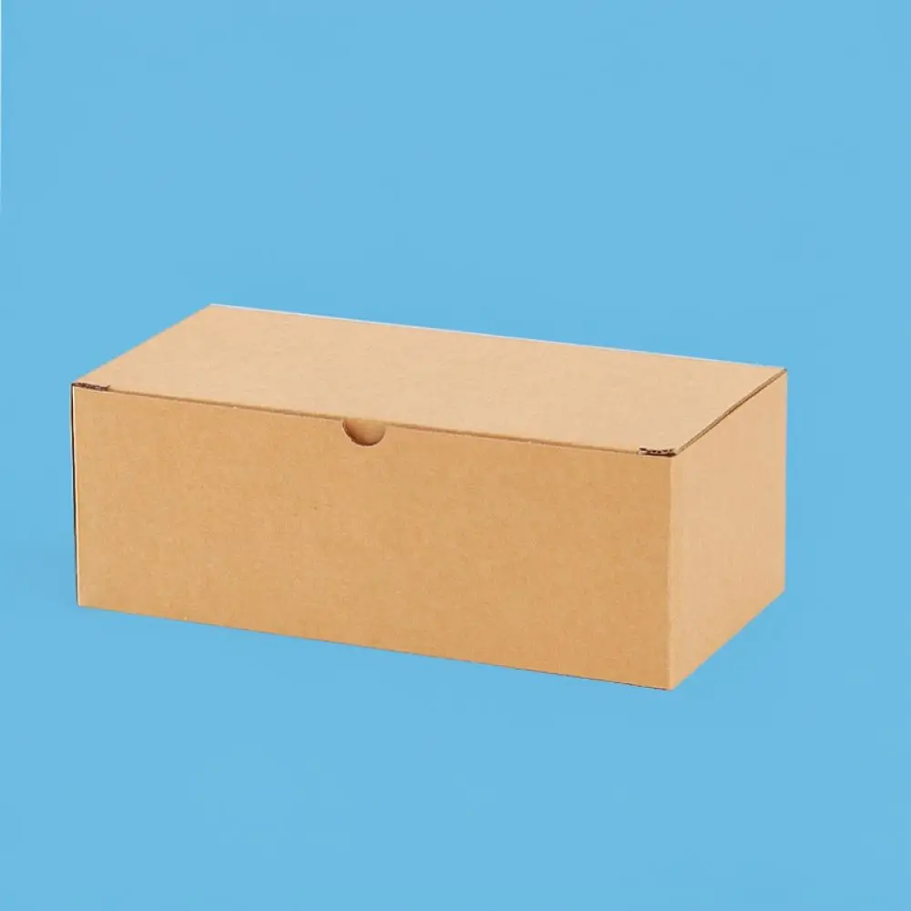 Eco Friendly Corrugated Paper Carton Kraft Shipping Box Rectangular Storage Container Protective Case For Gift Parcel Mailing