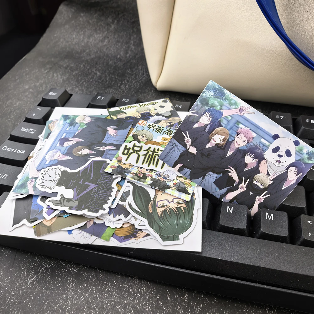 80 Pieces Jujutsu Kaisen Anime Stickers Waterproof Vinyl Gojo Megumi Yuji Decals Notebook Bottle Luggage Decor Manga Collectible