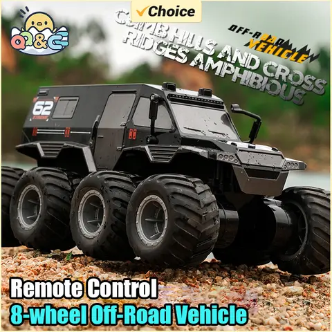 JJRC Amphibious RC Cars Remote Control Vehicle 8 Wheels Drive 2.4G RC Off Road Cars Water and Land Trucks Stunt Toy for Kid Gift